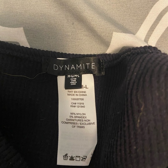 Black tube top from dynamite. Size large. Ribbed. - Picture 4 of 4